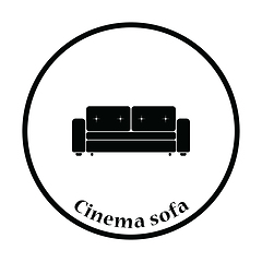 Image showing Cinema sofa icon