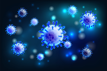 Image showing Vector of Coronavirus 2019-nCoV and Virus background with disease cells