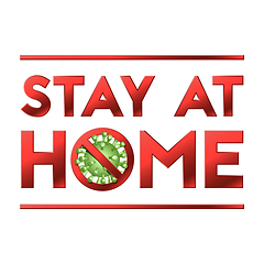 Image showing Stay at home. Coronavirus Covid-19, quarantine motivational phrase.