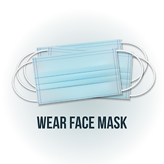Image showing Medical mask. Protective face mask for breath safety