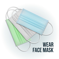 Image showing Medical mask. Protective face mask for breath safety