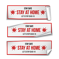 Image showing Stay at home. Coronavirus Covid-19, quarantine motivational phrase.