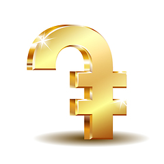 Image showing Armenian dram currency symbol, Gold money sign vector illustration