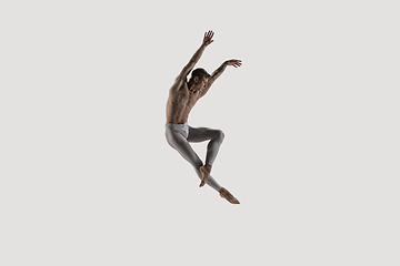 Image showing Modern ballet dancer. Contemporary art ballet. Young flexible athletic man.