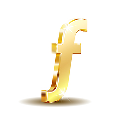 Image showing Florin currency vector icon, mathematical function symbol sign