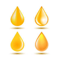 Image showing Drops of oil isolated on white background. Vector illustration