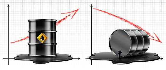 Image showing Oil industry crisis or Price Rises Concept. Oil market trend.