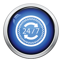 Image showing 24 hour taxi service icon