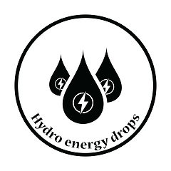 Image showing Hydro energy drops  icon