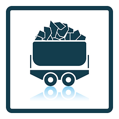 Image showing Mine coal trolley icon