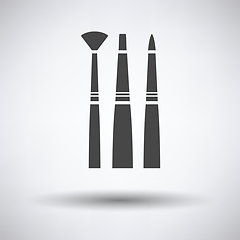 Image showing Paint brushes set icon