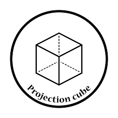 Image showing Cube with projection icon