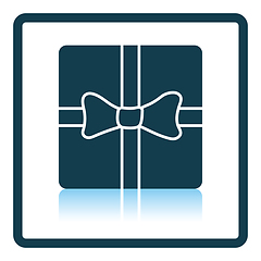 Image showing Gift box with ribbon icon