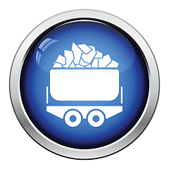 Image showing Mine coal trolley icon