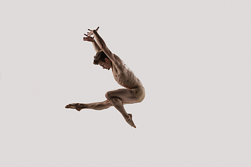 Image showing Modern ballet dancer. Contemporary art ballet. Young flexible athletic man.