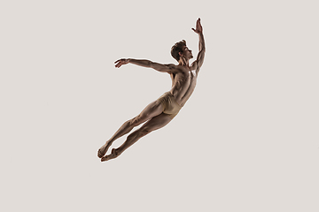 Image showing Modern ballet dancer. Contemporary art ballet. Young flexible athletic man.