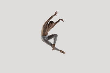 Image showing Modern ballet dancer. Contemporary art ballet. Young flexible athletic man.