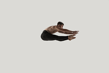 Image showing Modern ballet dancer. Contemporary art ballet. Young flexible athletic man.