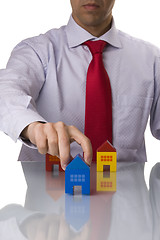 Image showing businessman selling a house