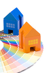 Image showing Toy house over a palette