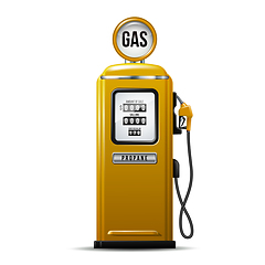 Image showing Yellow bright Gas station pump for liquid propane.