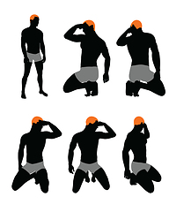 Image showing Set of men silhouette