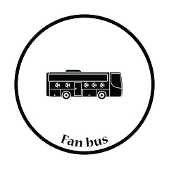 Image showing Football fan bus icon