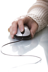 Image showing Woman hand on a mouse