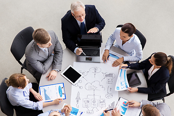 Image showing business team with scheme meeting at office