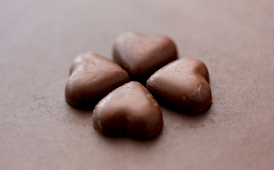 Image showing heart shaped chocolate candies