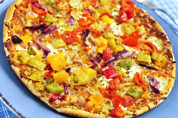 Image showing Vegetarian pizza