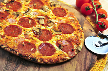 Image showing Pepperoni pizza