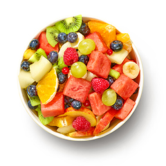 Image showing bowl of fresh fruit salad