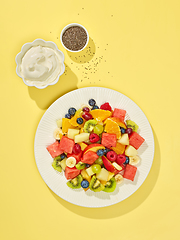 Image showing plate of fruit salad