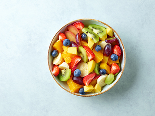 Image showing bowl of fresh fruit salad