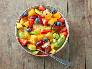 Image showing bowl of fresh fruit salad