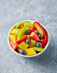 Image showing bowl of fresh fruit salad