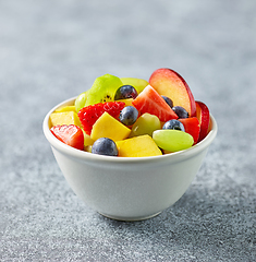 Image showing bowl of fresh fruit salad