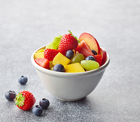 Image showing bowl of fresh fruit salad