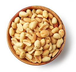 Image showing bowl of roasted salted peanuts