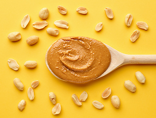 Image showing spoon of peanut butter