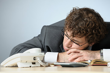 Image showing sleeping businessman