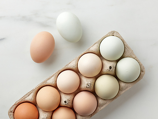 Image showing fresh raw bio eggs