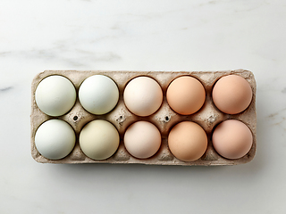 Image showing fresh raw bio eggs