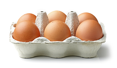 Image showing brown chicken eggs