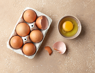 Image showing brown chicken eggs