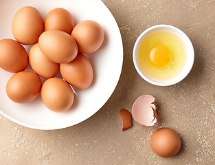 Image showing brown chicken eggs