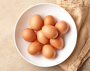 Image showing brown chicken eggs