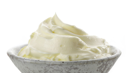 Image showing closeup of whipped mascarpone cream