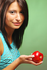 Image showing Girl with apple